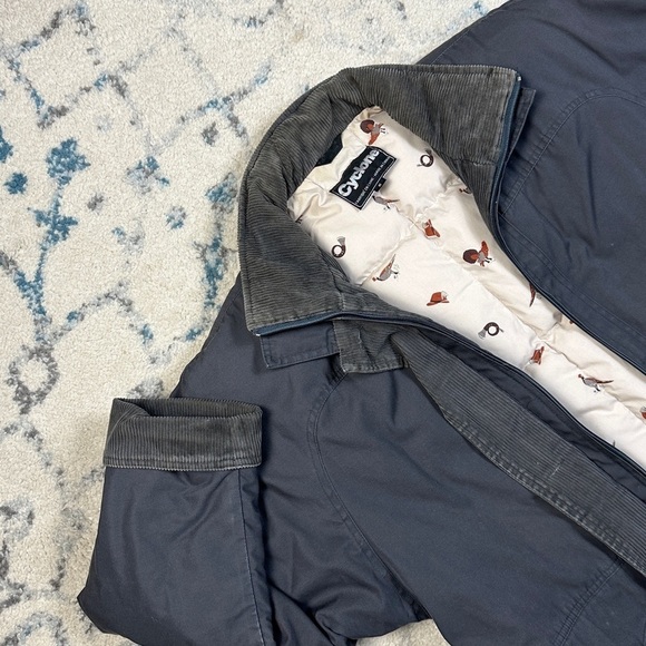 Cyclone Vintage Coat | Down/Feather filling | Quilted |  Size 6 | Dark Grey - Picture 6 of 11